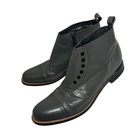 Stacy Adams Dark Gray Leather Button Ankle Boots main image 9
